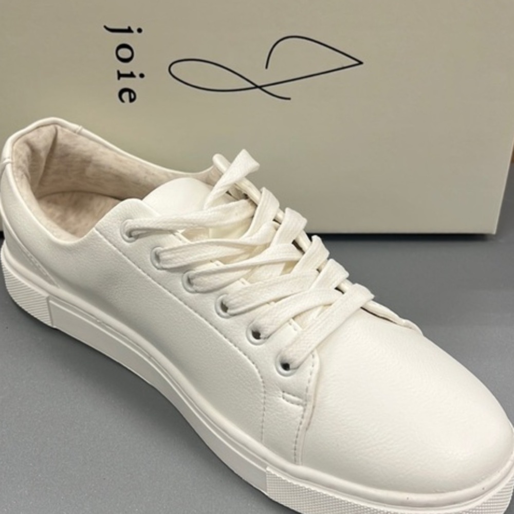 Joie Harvard Cream Lace-Up Sneakers size 6.5